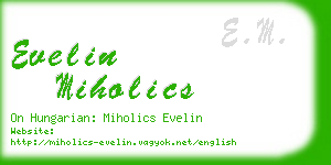 evelin miholics business card